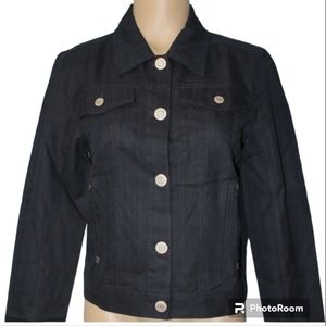 PAUL & JOE FOR TARGET ROYAL BLUE WITH RED PIN STRIPE DENIM JACKET SIZE SMall